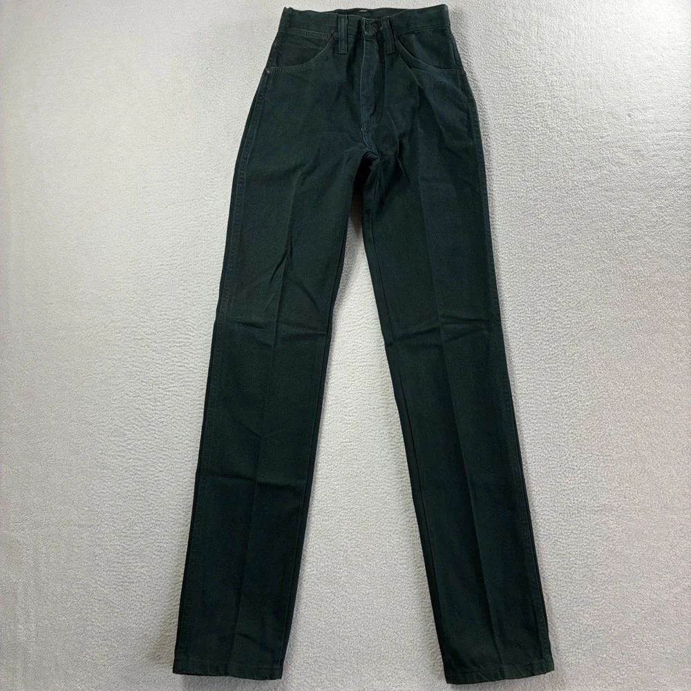 Wrangler Cowboy Cut 14MWZ Tapered Leg Jeans Women 1x34 Green Vintage Cowgirl NWT - Picture 3 of 9
